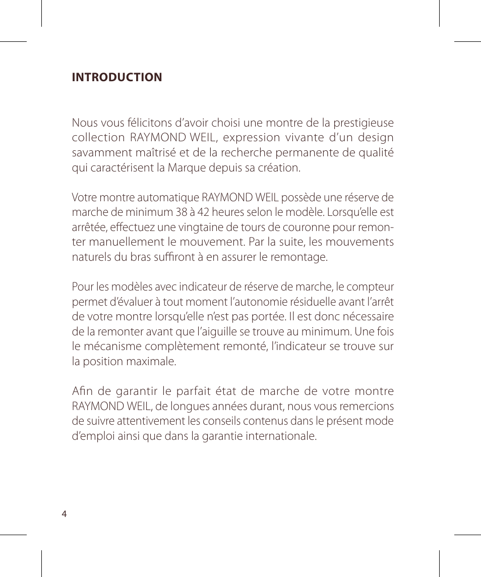Raymond Weil Nabucco User Manual | Page 4 / 136