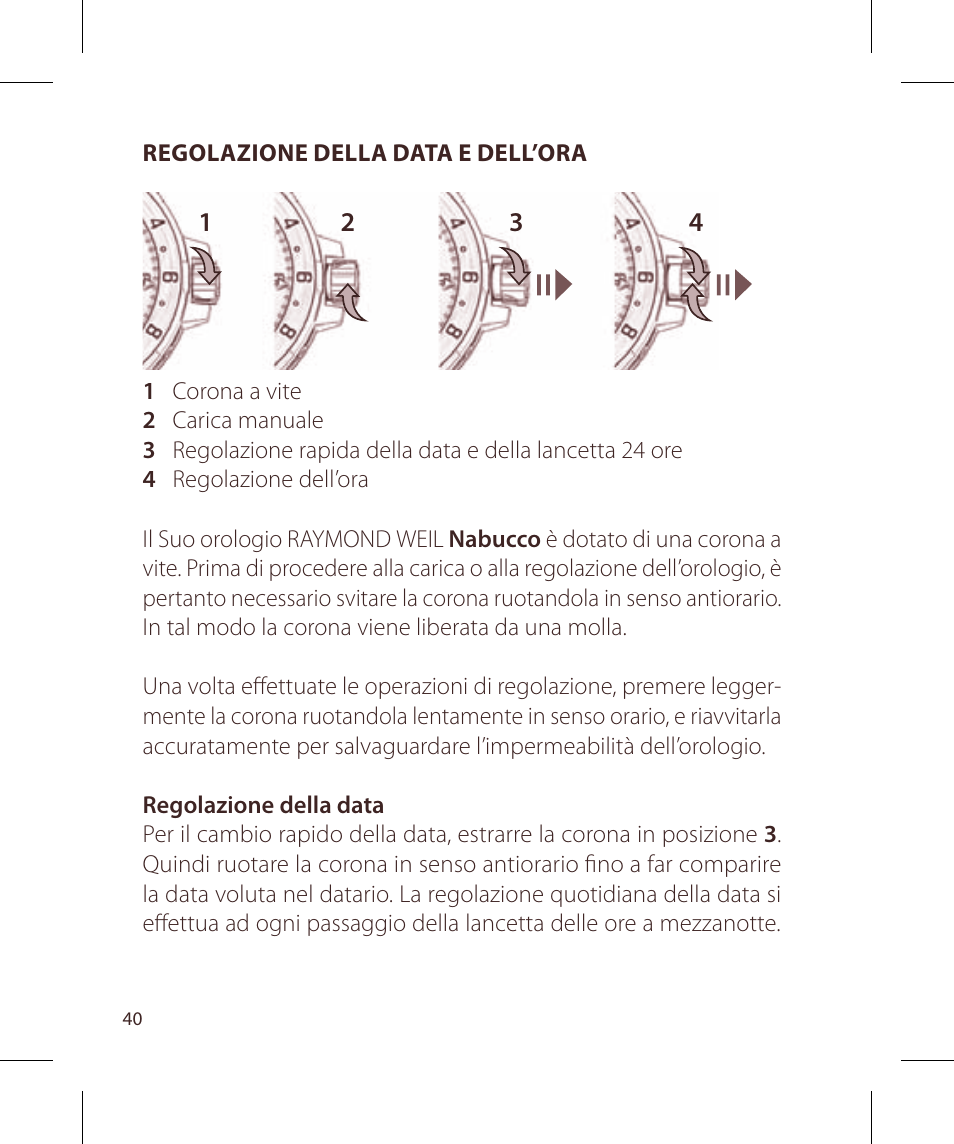Raymond Weil Nabucco User Manual | Page 40 / 136