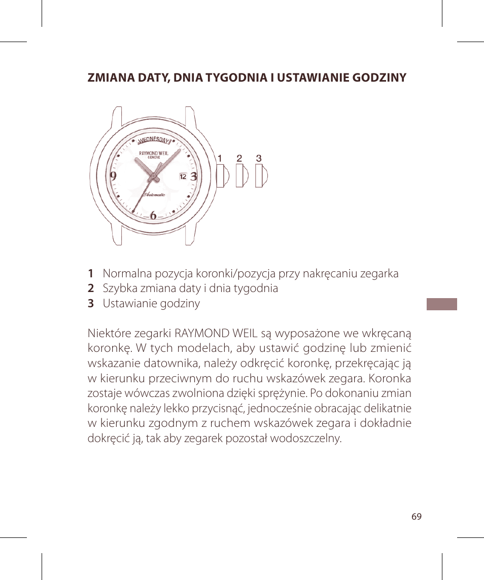 Raymond Weil Nabucco User Manual | Page 69 / 136