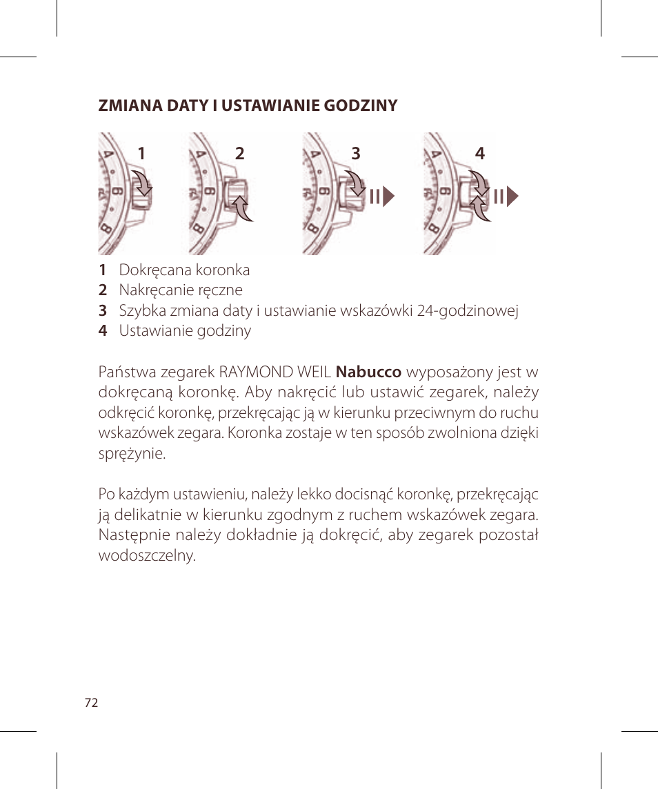 Raymond Weil Nabucco User Manual | Page 72 / 136