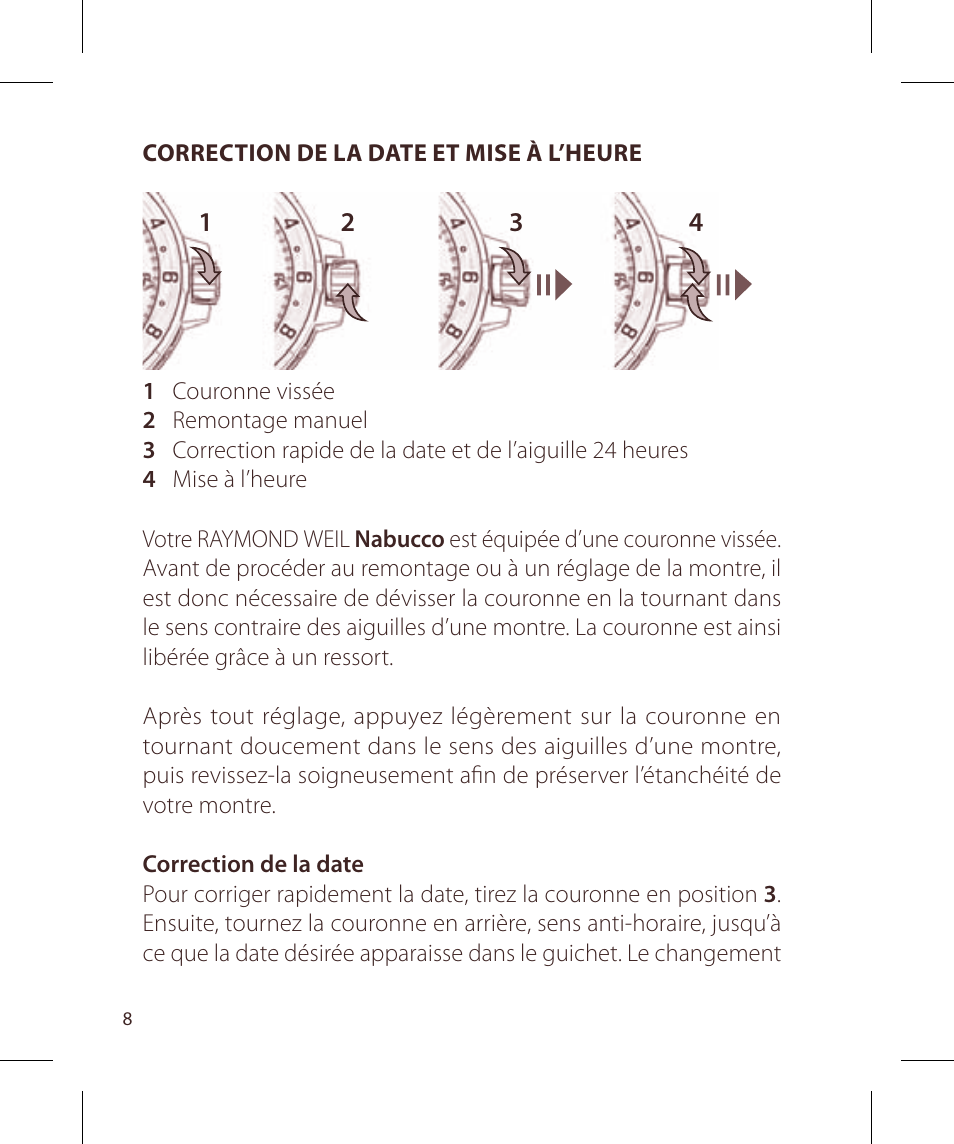 Raymond Weil Nabucco User Manual | Page 8 / 136