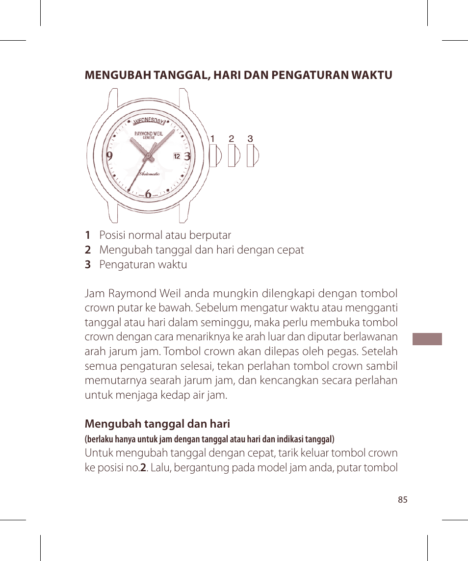 Raymond Weil Nabucco User Manual | Page 85 / 136