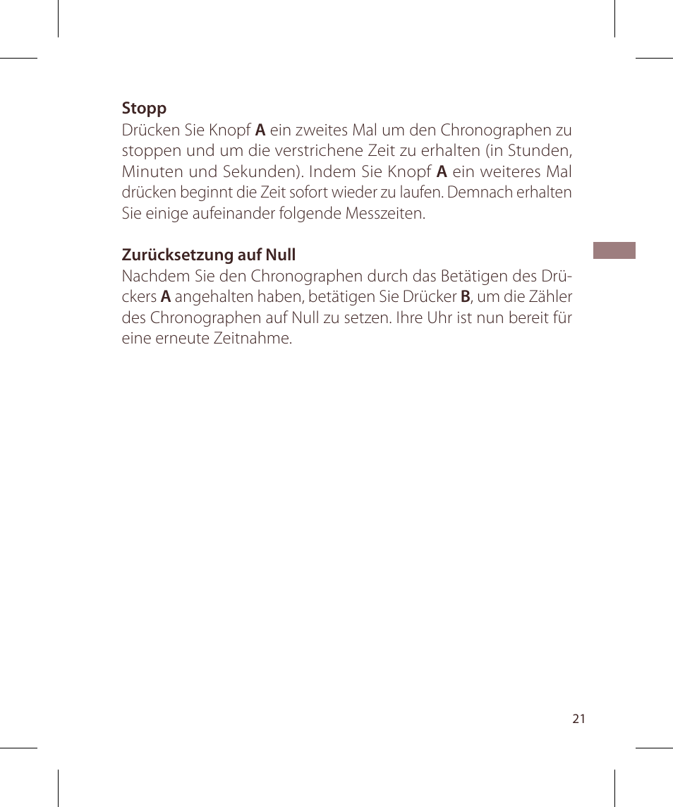 Raymond Weil Хронографы с автоподзаводом User Manual | Page 21 / 100