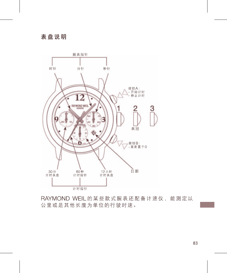 Raymond Weil Хронографы с автоподзаводом User Manual | Page 83 / 100