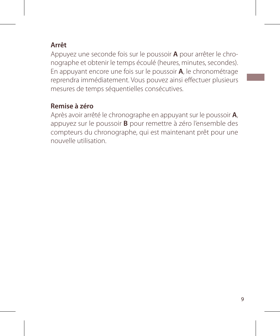 Raymond Weil Хронографы с автоподзаводом User Manual | Page 9 / 100