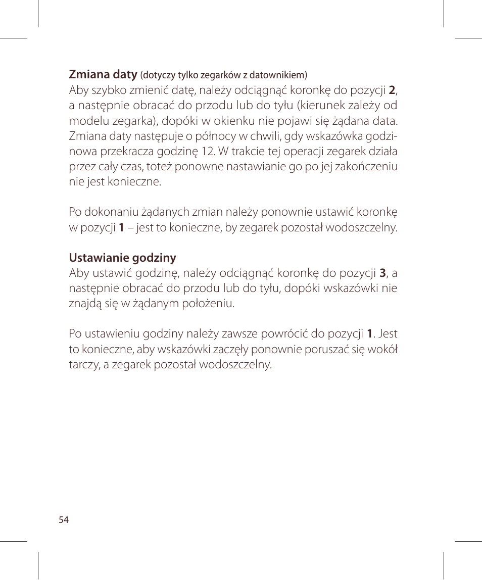 Raymond Weil Кварцевые User Manual | Page 54 / 104