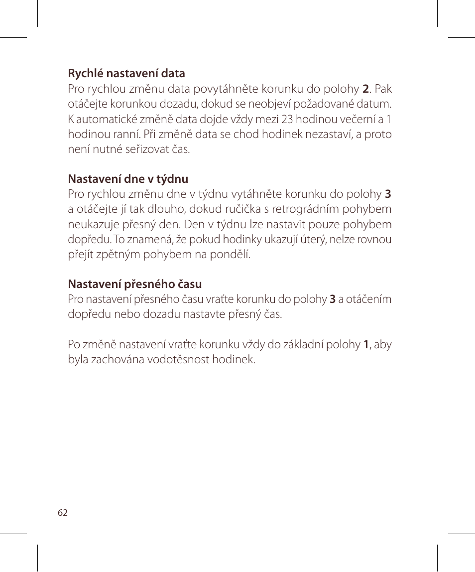 Raymond Weil Кварцевые User Manual | Page 62 / 104