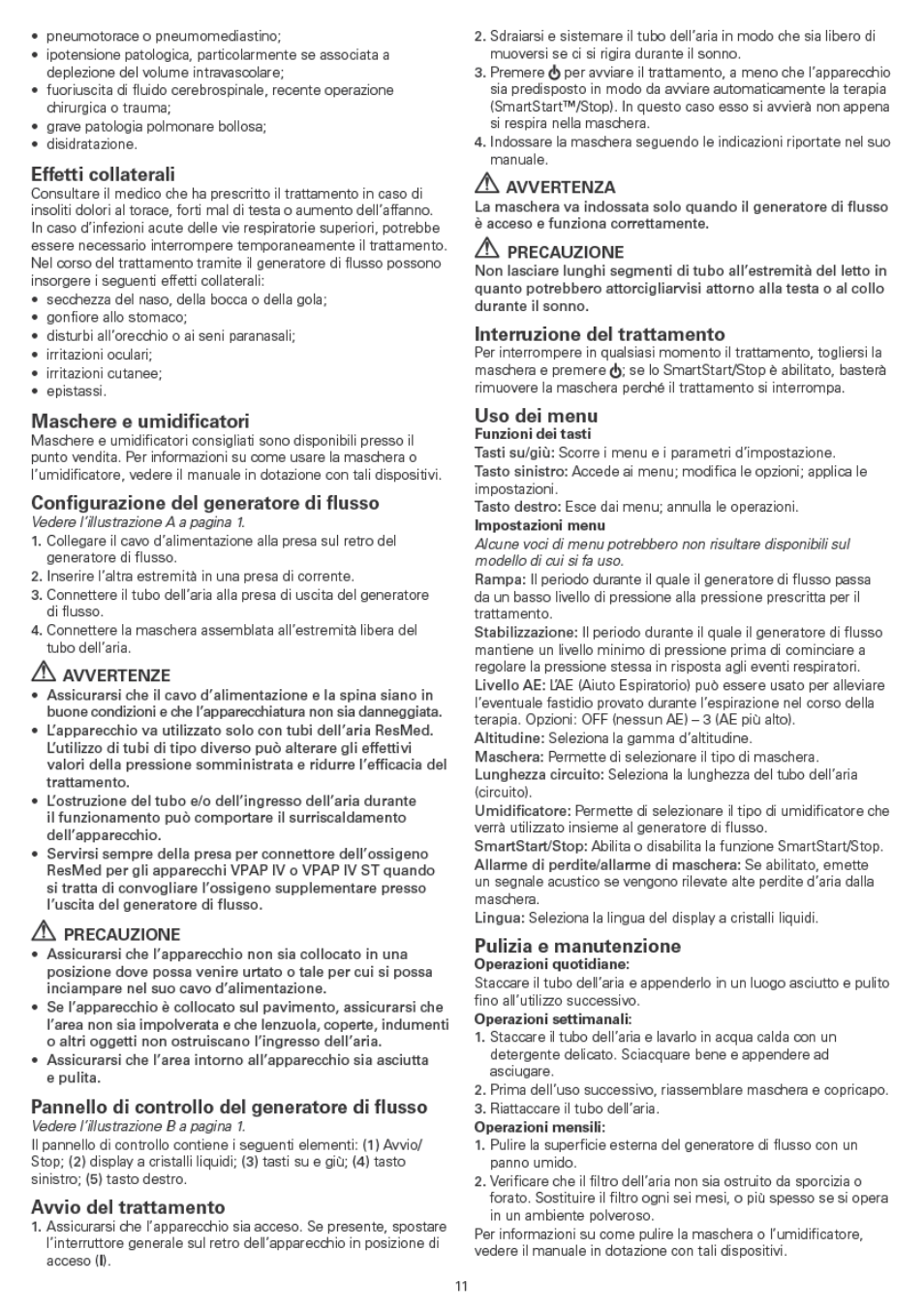 ResMed VPAP IV ST User Manual | Page 11 / 43