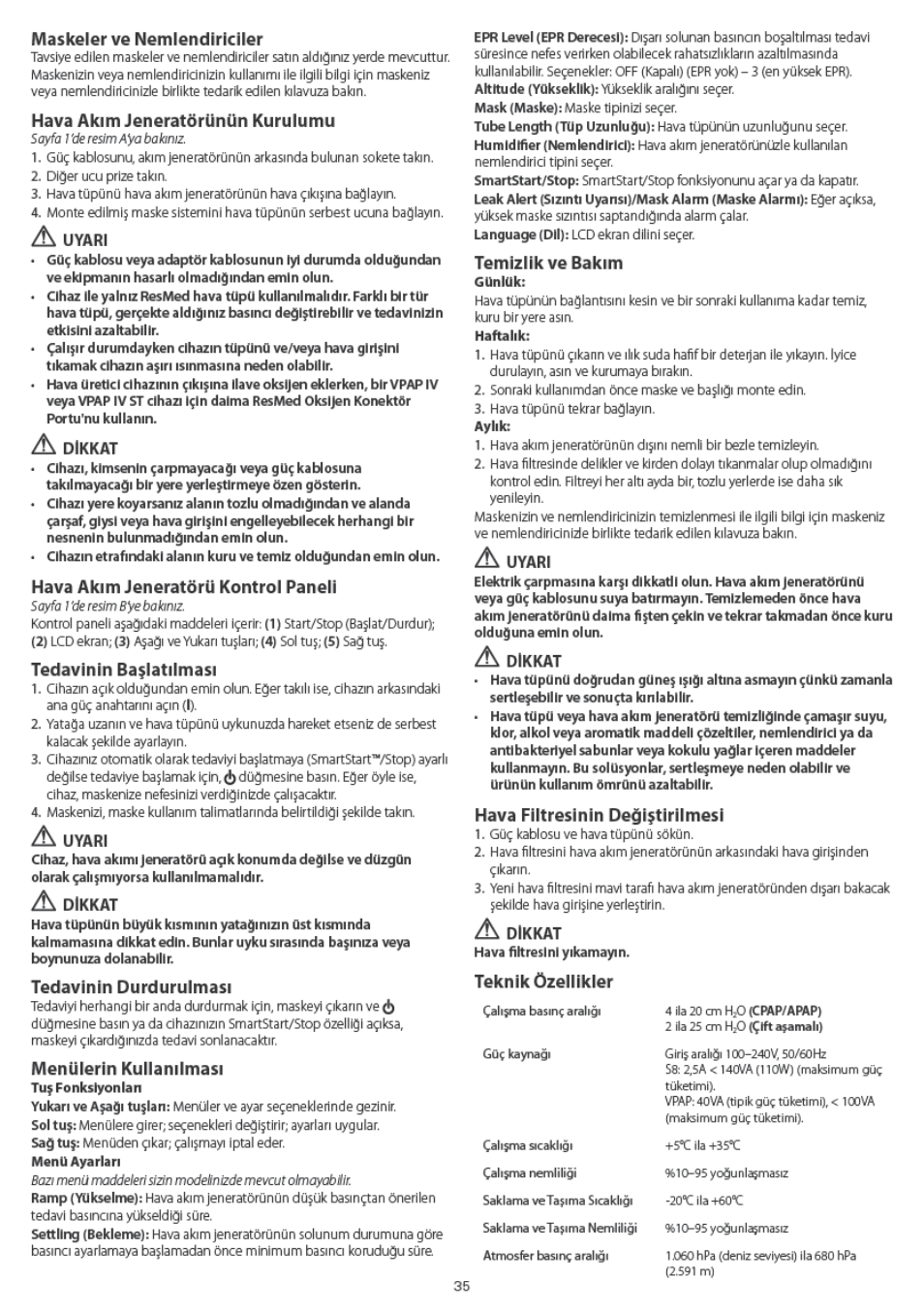 ResMed VPAP IV ST User Manual | Page 35 / 43