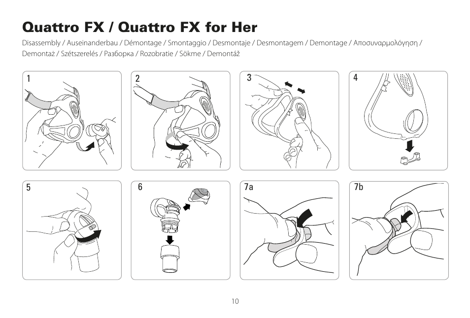 Quattro fx / quattro fx for her | ResMed Mirage Liberty User Manual | Page 10 / 86
