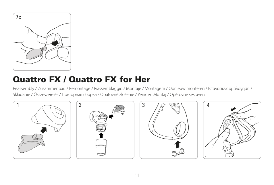 Quattro fx / quattro fx for her | ResMed Mirage Liberty User Manual | Page 11 / 86