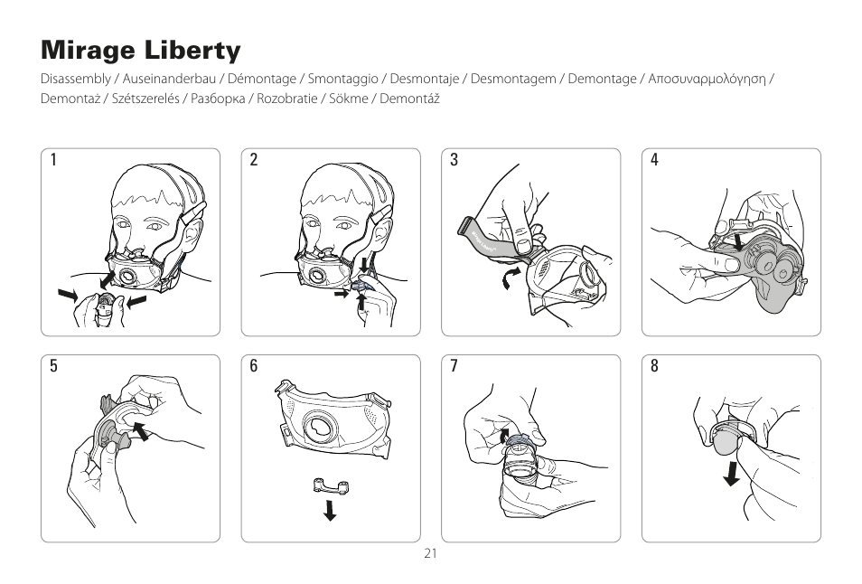 Mirage liberty | ResMed Mirage Liberty User Manual | Page 21 / 86