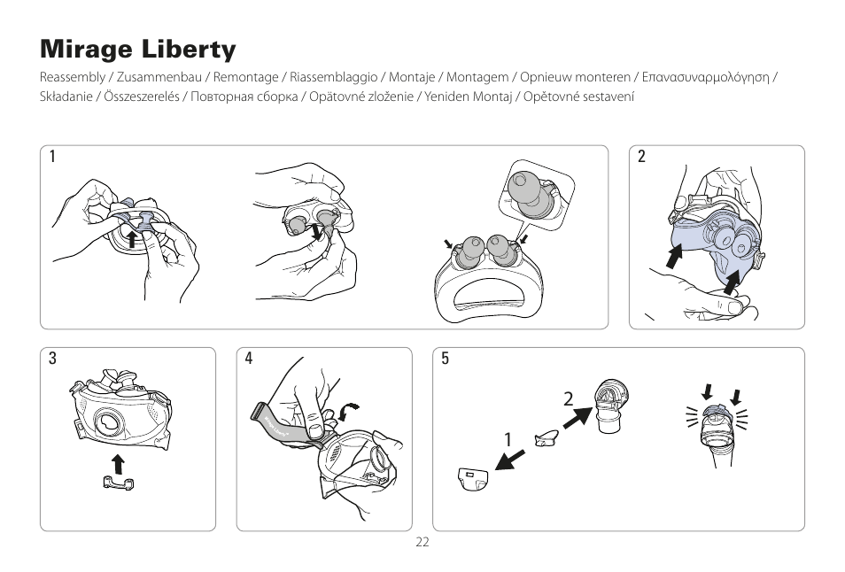 Mirage liberty | ResMed Mirage Liberty User Manual | Page 22 / 86