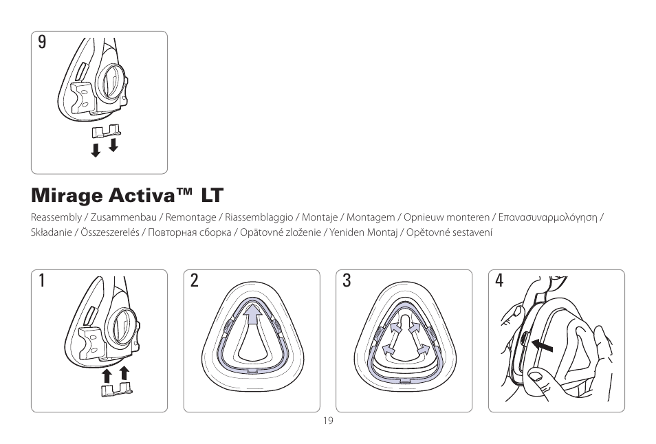 Mirage activa™ lt | ResMed Mirage Activa User Manual | Page 19 / 88