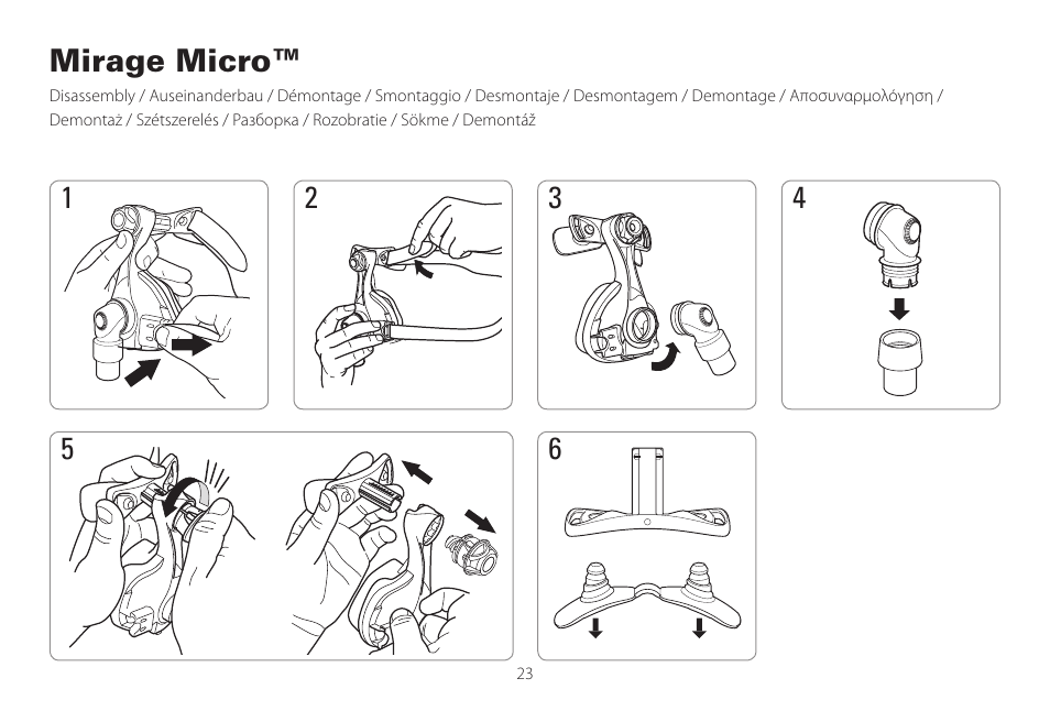 Mirage micro | ResMed Mirage Activa User Manual | Page 23 / 88
