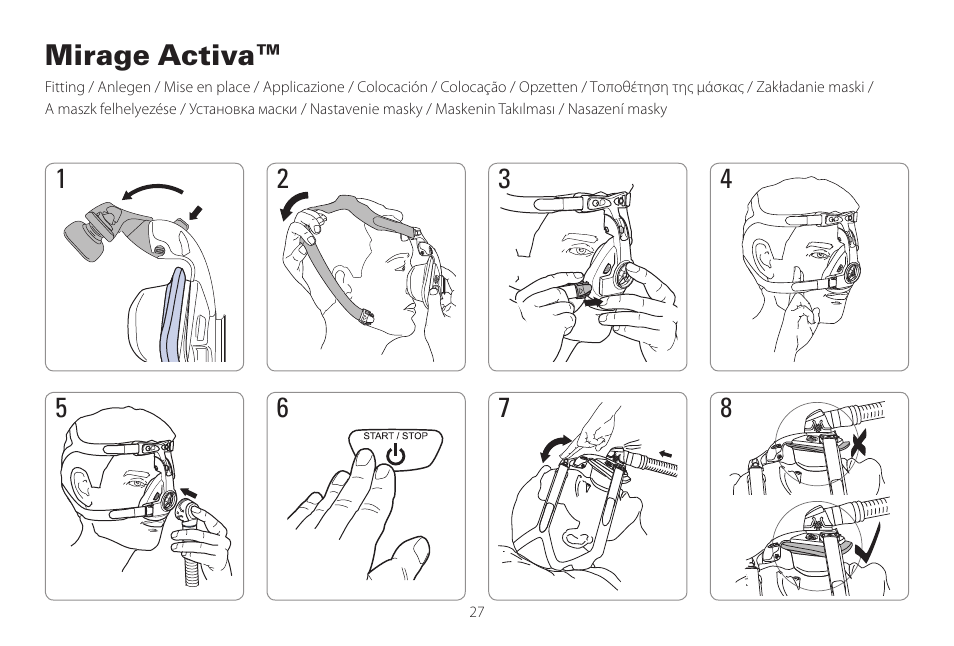 ResMed Mirage Activa User Manual | Page 27 / 88