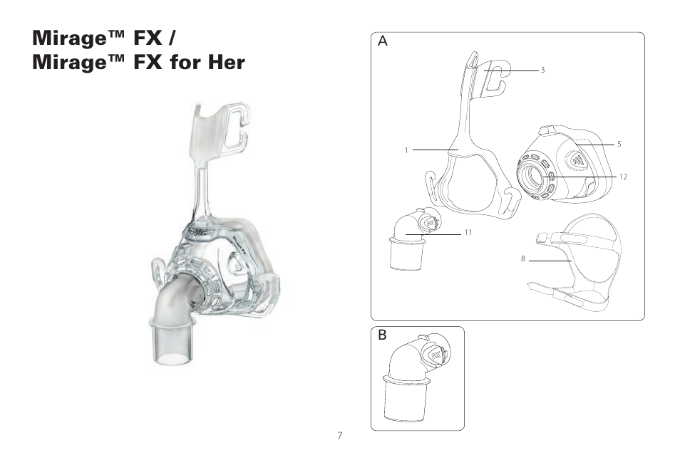 Mirage™ fx / mirage™ fx for her | ResMed Mirage Activa User Manual | Page 7 / 88