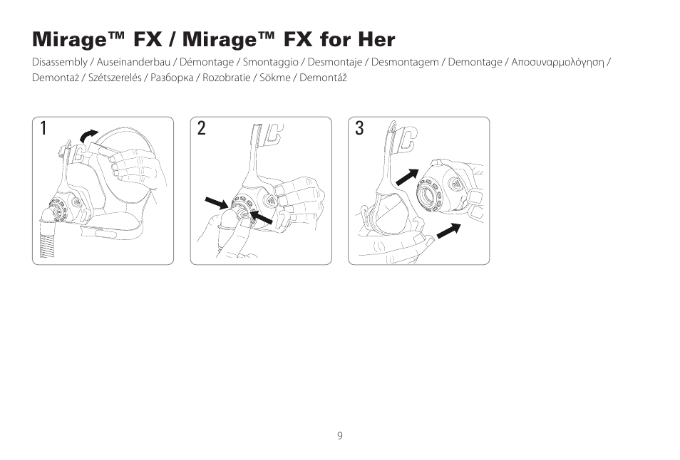 Mirage™ fx / mirage™ fx for her | ResMed Mirage Activa User Manual | Page 9 / 88