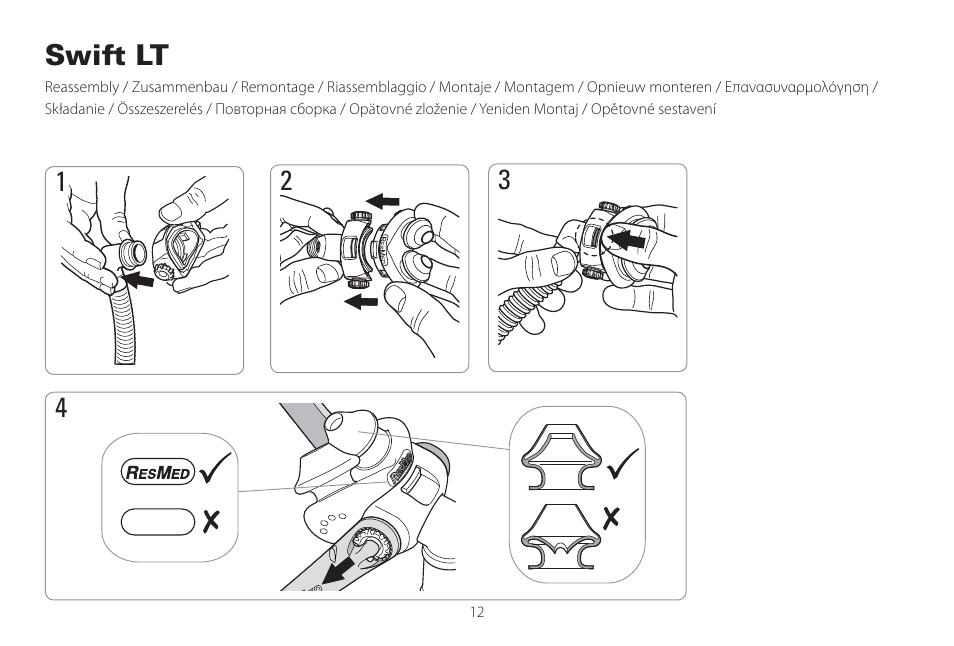 Swift lt | ResMed Mirage Swift II User Manual | Page 12 / 65