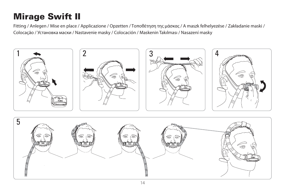 Mirage swift ii | ResMed Mirage Swift II User Manual | Page 14 / 65