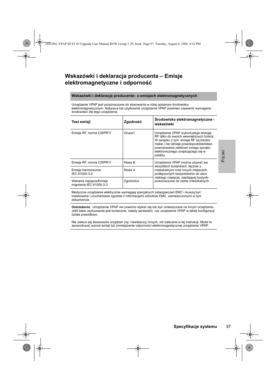 ResMed VPAP III & III ST User Manual | Page 103 / 266
