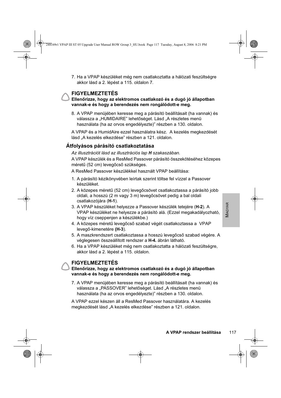 ResMed VPAP III & III ST User Manual | Page 123 / 266