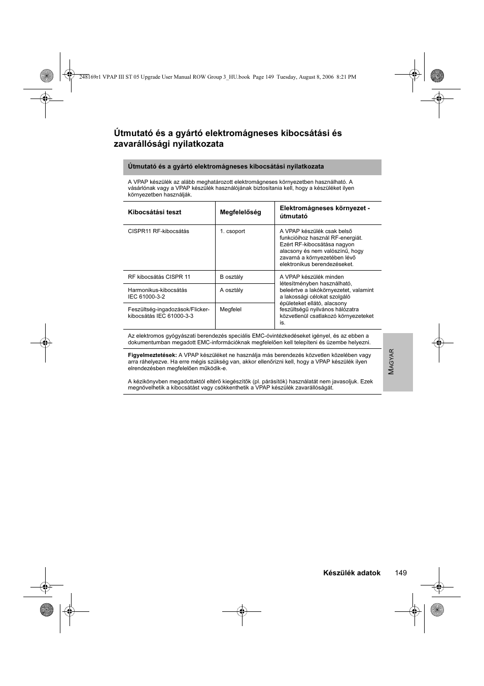 ResMed VPAP III & III ST User Manual | Page 155 / 266