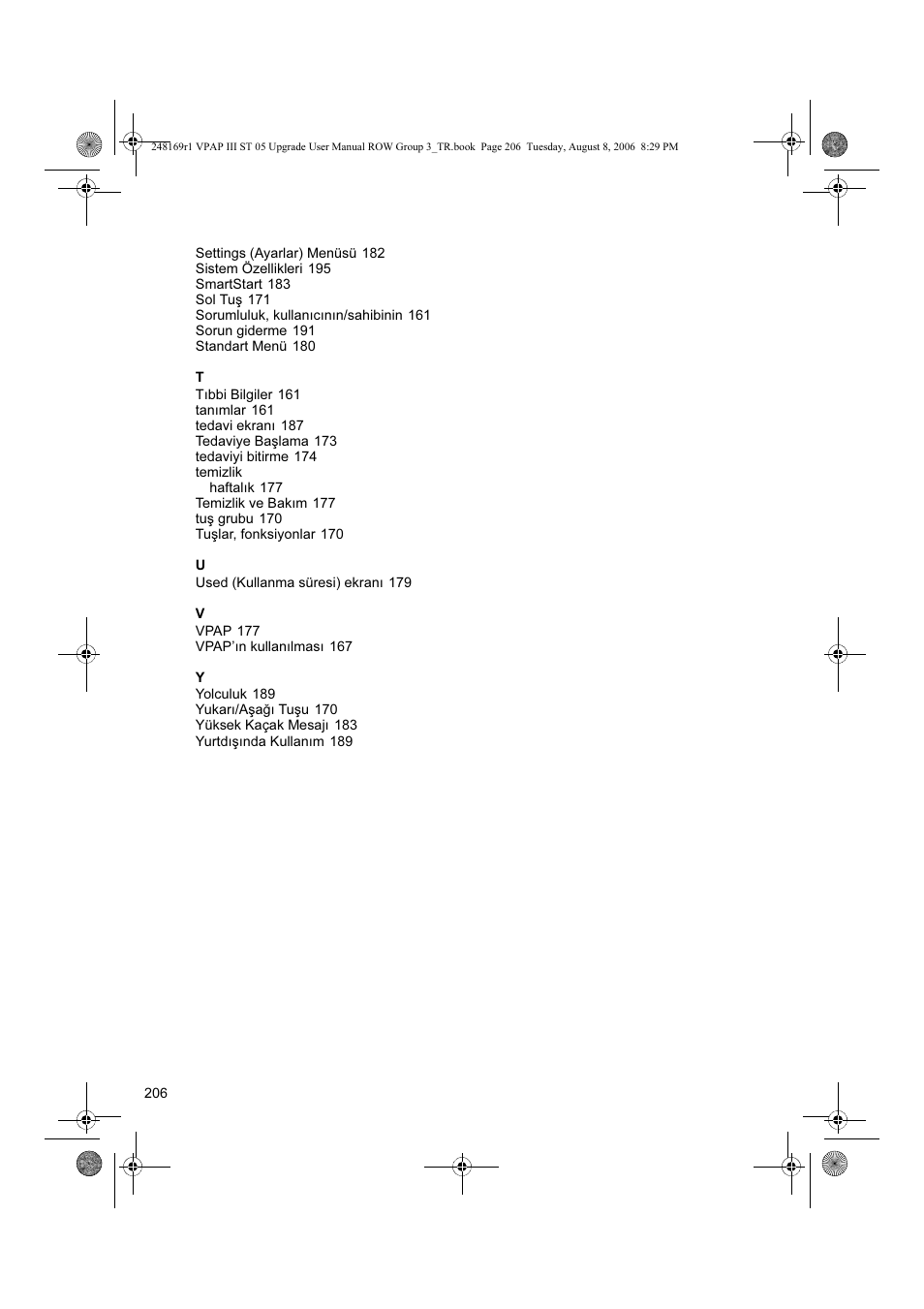 ResMed VPAP III & III ST User Manual | Page 212 / 266