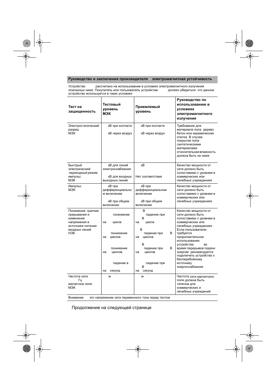 Продолжение на следующей странице) | ResMed VPAP III & III ST User Manual | Page 258 / 266