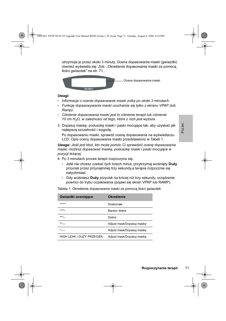 ResMed VPAP III & III ST User Manual | Page 77 / 266