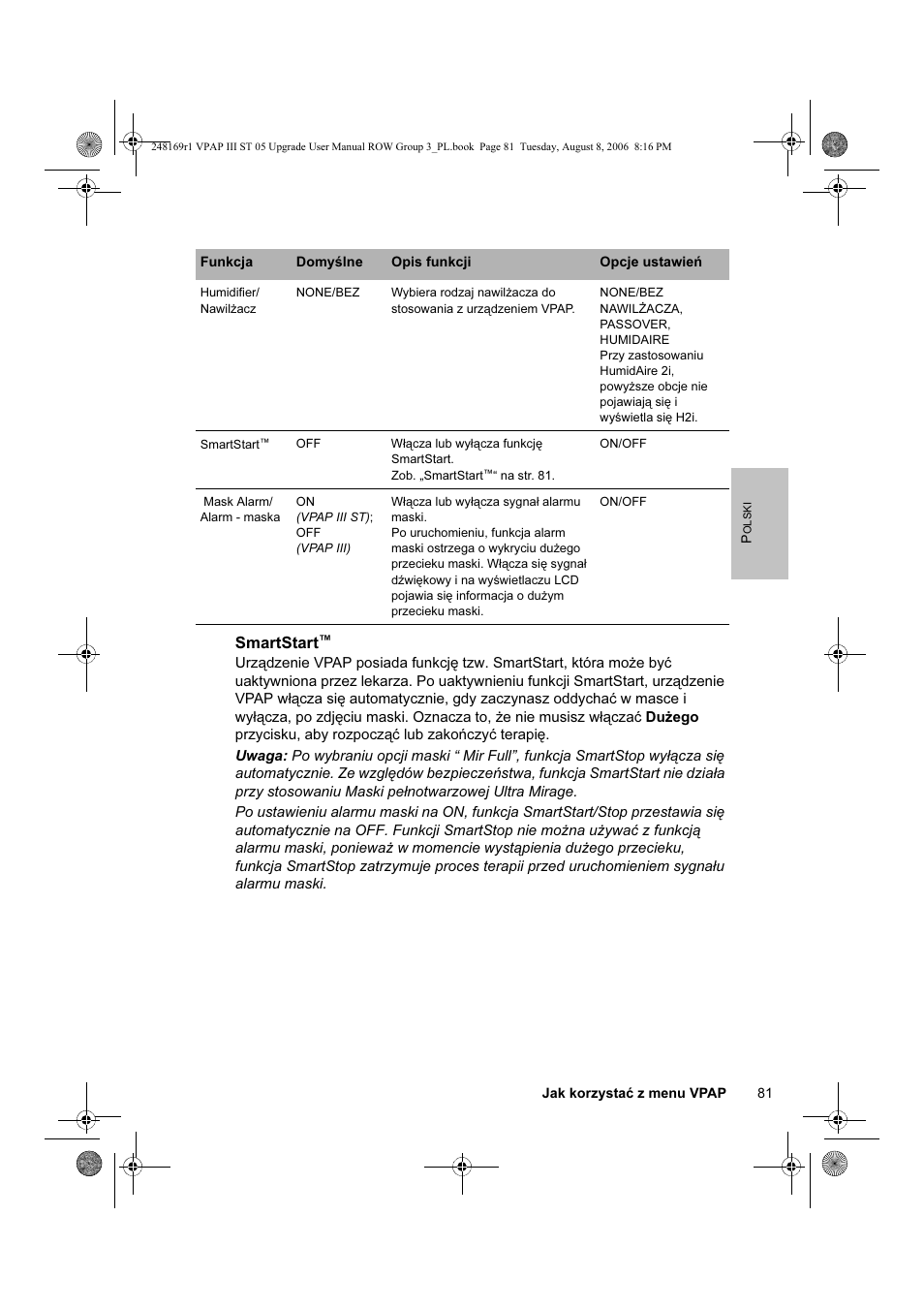 ResMed VPAP III & III ST User Manual | Page 87 / 266
