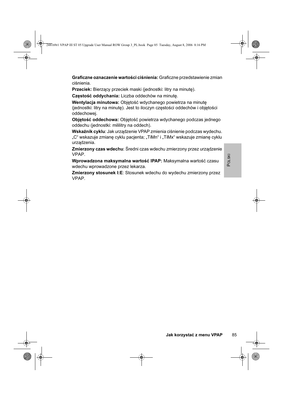 ResMed VPAP III & III ST User Manual | Page 91 / 266