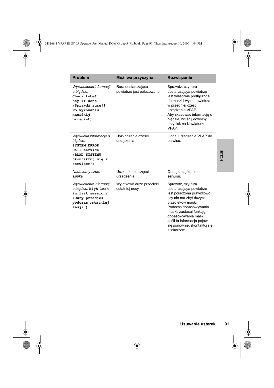 ResMed VPAP III & III ST User Manual | Page 97 / 266