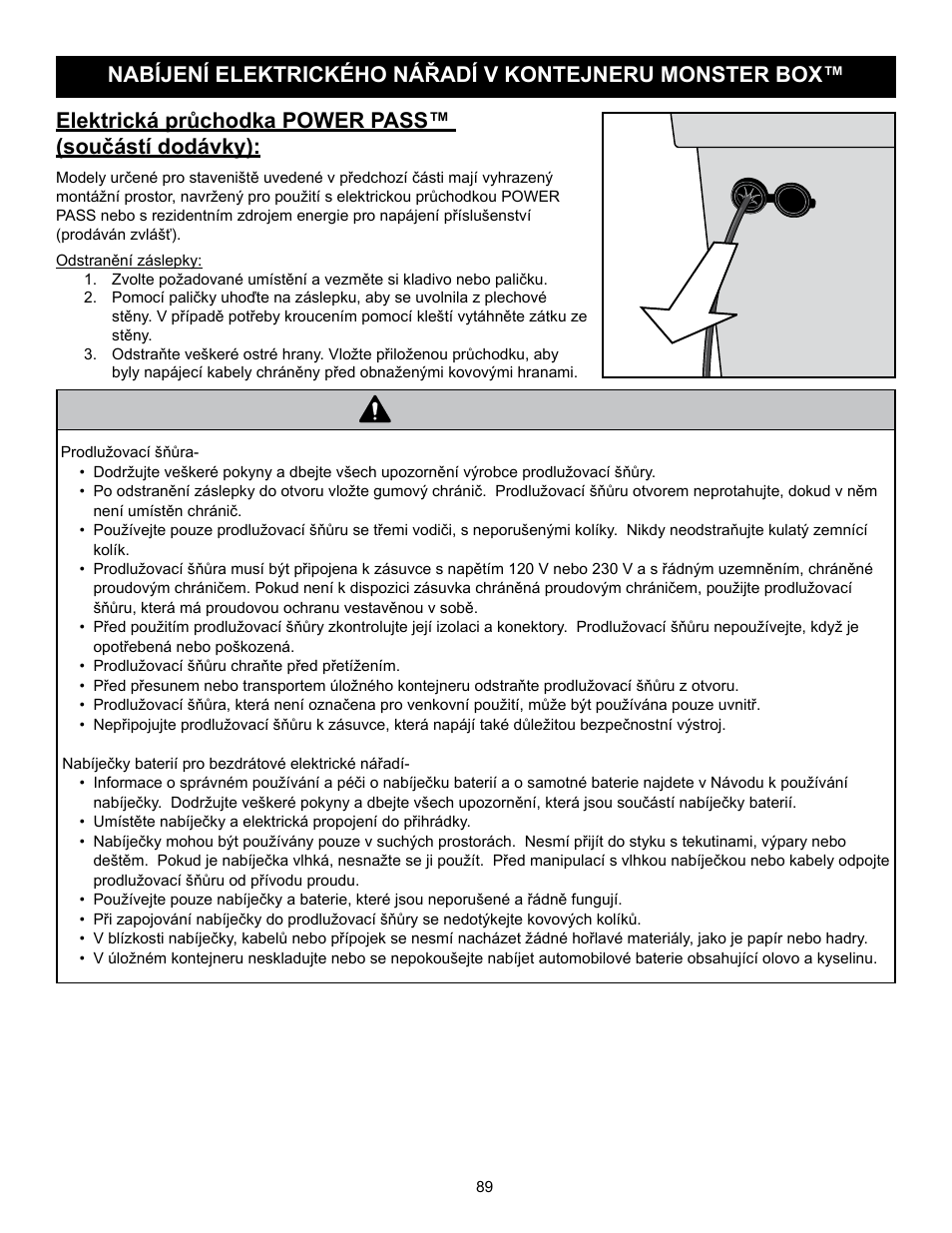 Výstraha | RIDGID MONSTER BOX User Manual | Page 91 / 124