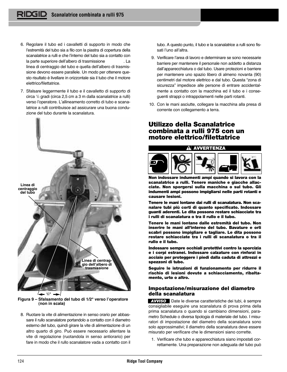 Scanalatrice combinata a rulli 975 | RIDGID Combo Roll Groover User Manual | Page 126 / 490