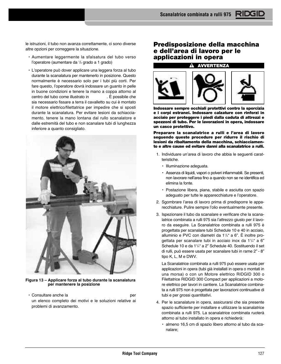Scanalatrice combinata a rulli 975 | RIDGID Combo Roll Groover User Manual | Page 129 / 490