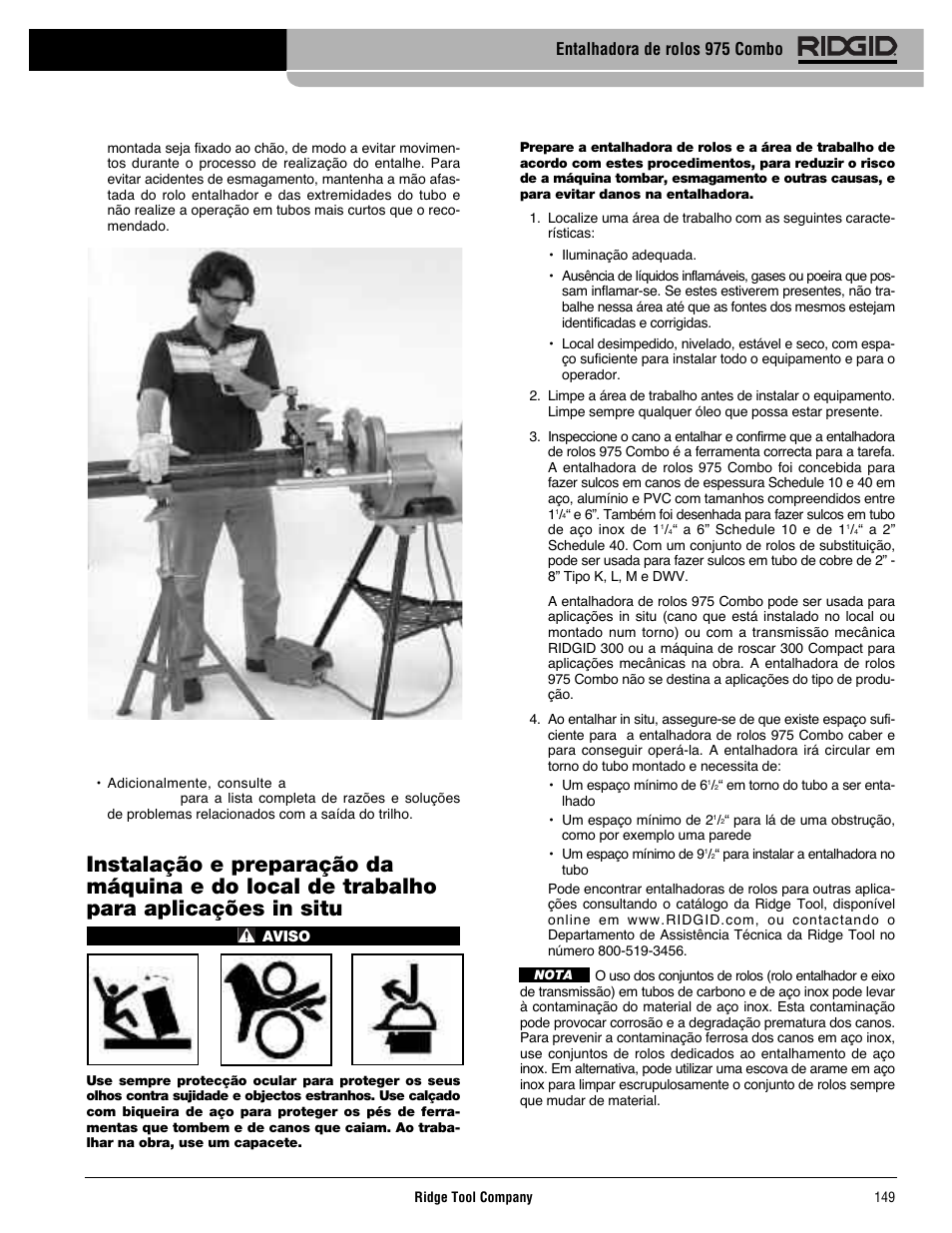 Entalhadora de rolos 975 combo | RIDGID Combo Roll Groover User Manual | Page 151 / 490