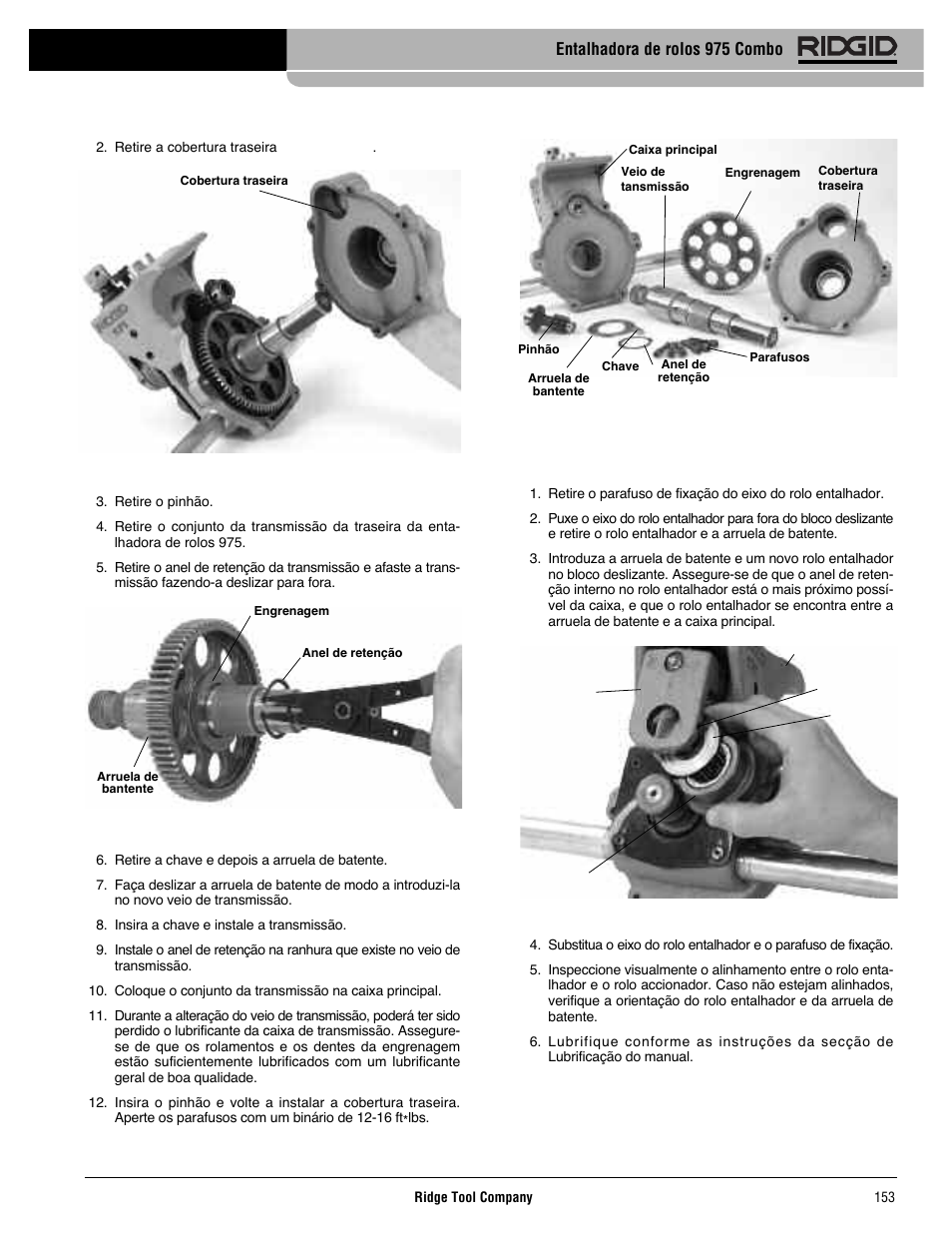 Entalhadora de rolos 975 combo | RIDGID Combo Roll Groover User Manual | Page 155 / 490