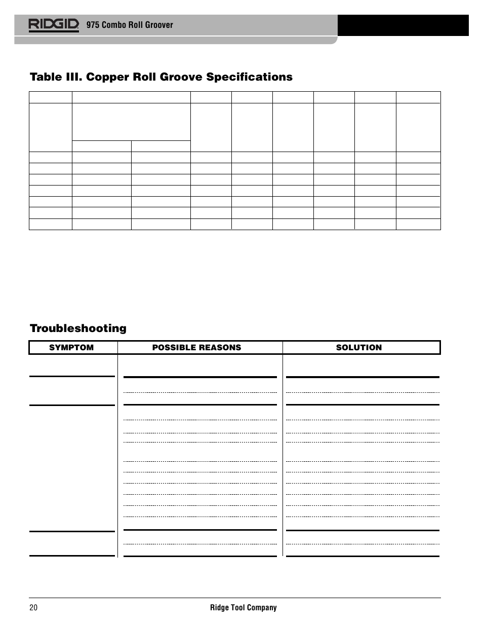 RIDGID Combo Roll Groover User Manual | Page 22 / 490