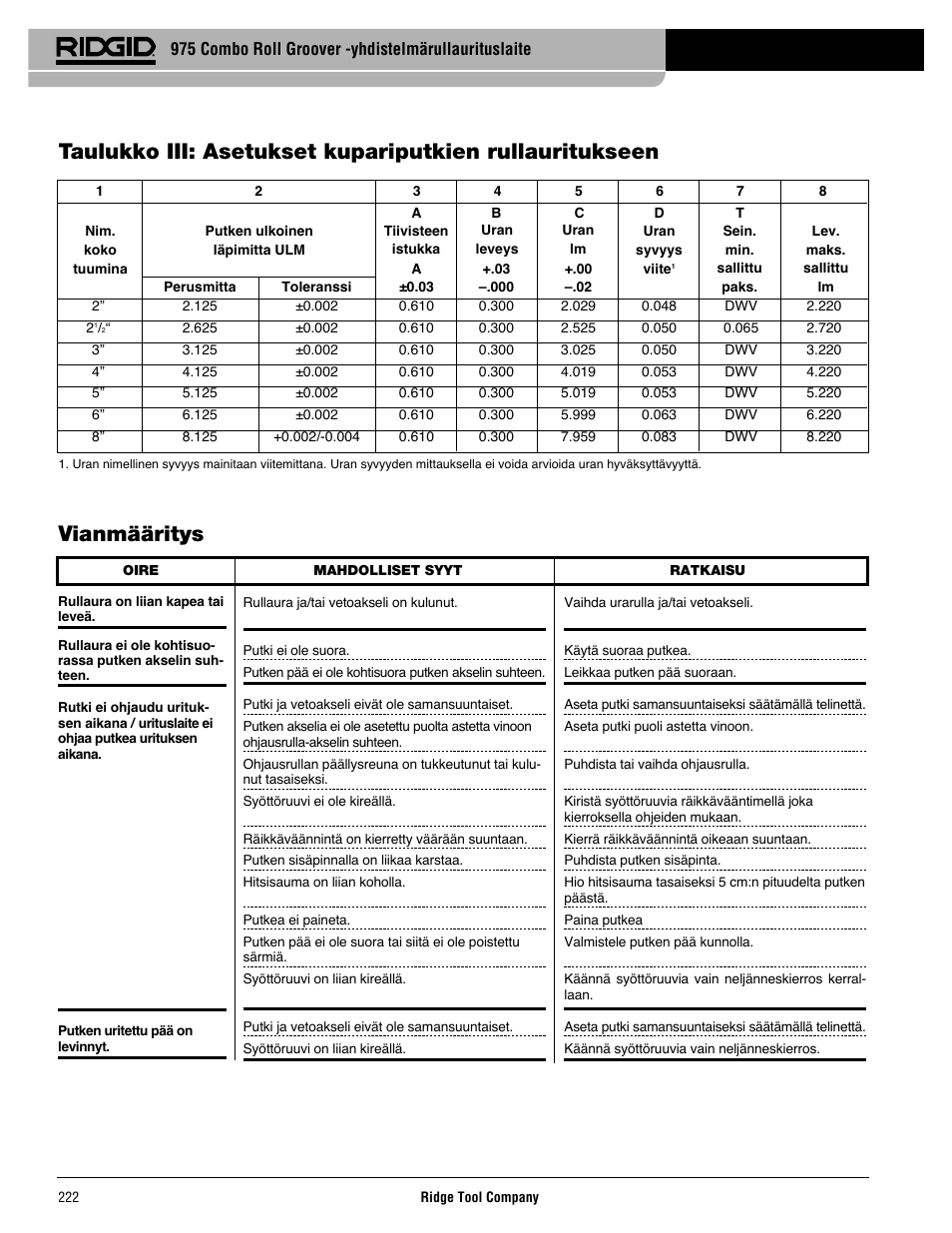 RIDGID Combo Roll Groover User Manual | Page 224 / 490