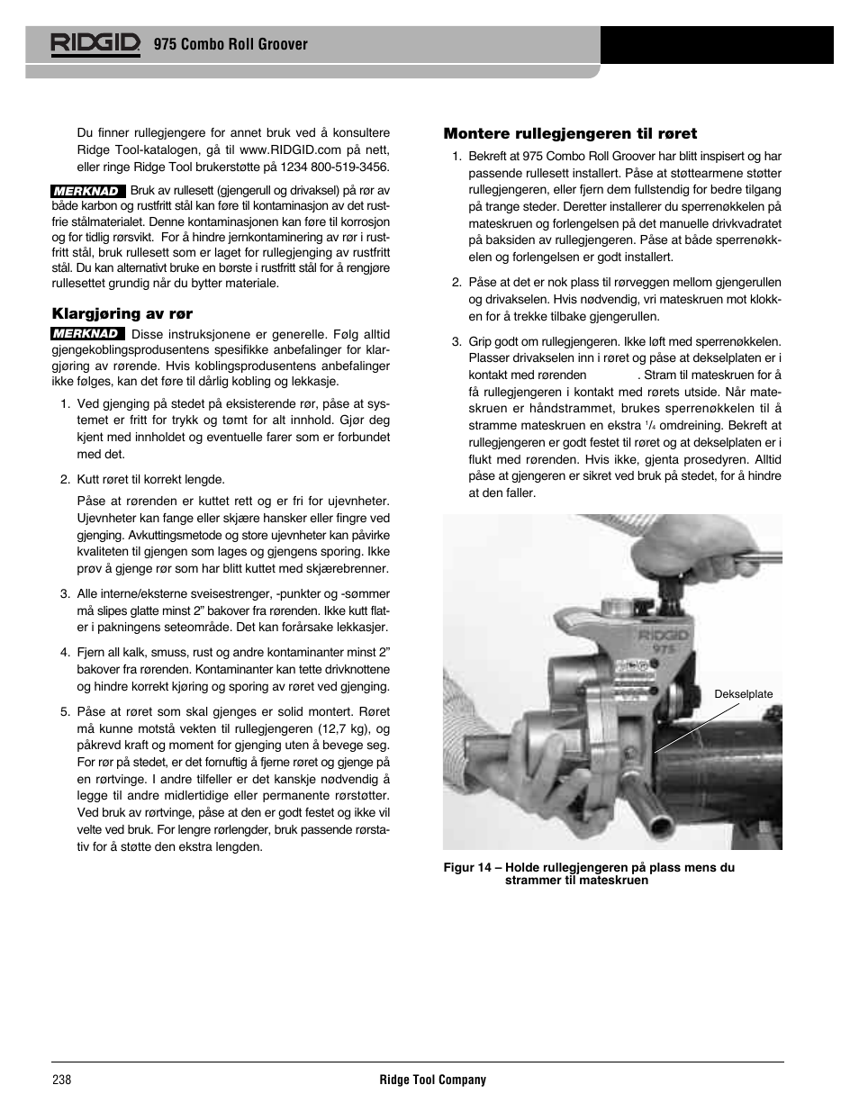 RIDGID Combo Roll Groover User Manual | Page 240 / 490