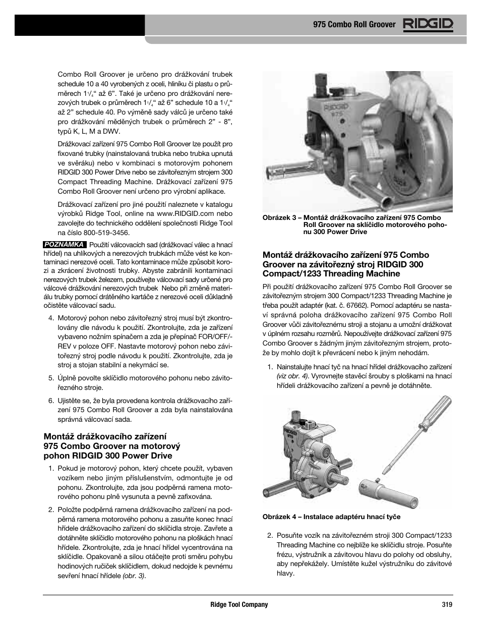 975 combo roll groover | RIDGID Combo Roll Groover User Manual | Page 321 / 490