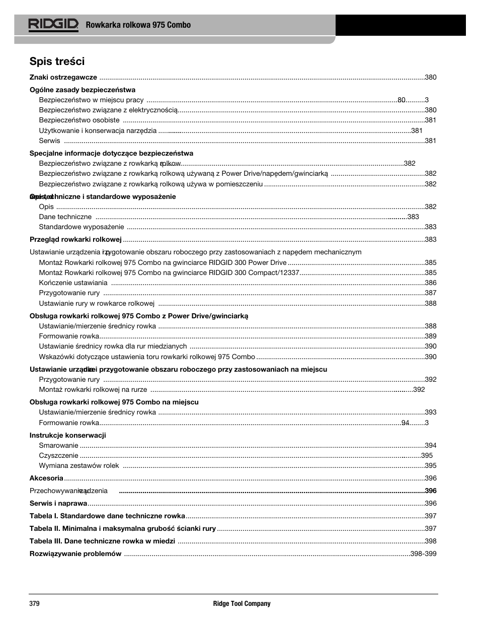 RIDGID Combo Roll Groover User Manual | Page 381 / 490