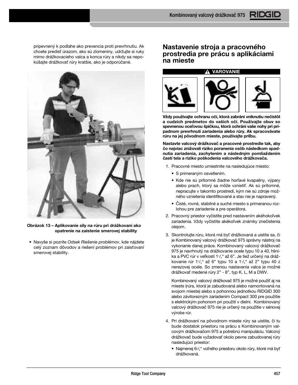 Kombinovaný valcový drážkovač 975 | RIDGID Combo Roll Groover User Manual | Page 459 / 490