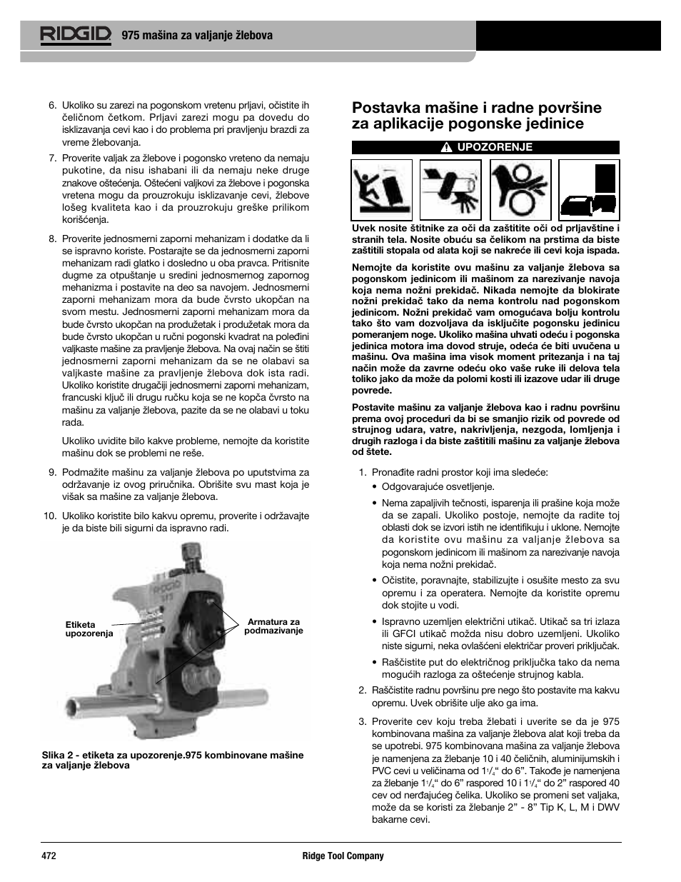 975 mašina za valjanje žlebova | RIDGID Combo Roll Groover User Manual | Page 474 / 490