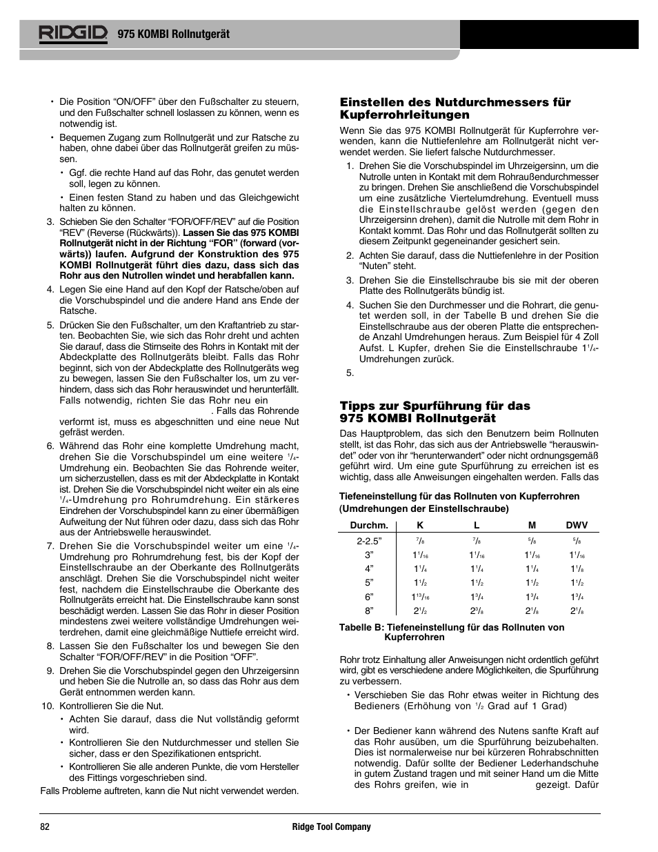 975 kombi rollnutgerät | RIDGID Combo Roll Groover User Manual | Page 84 / 490