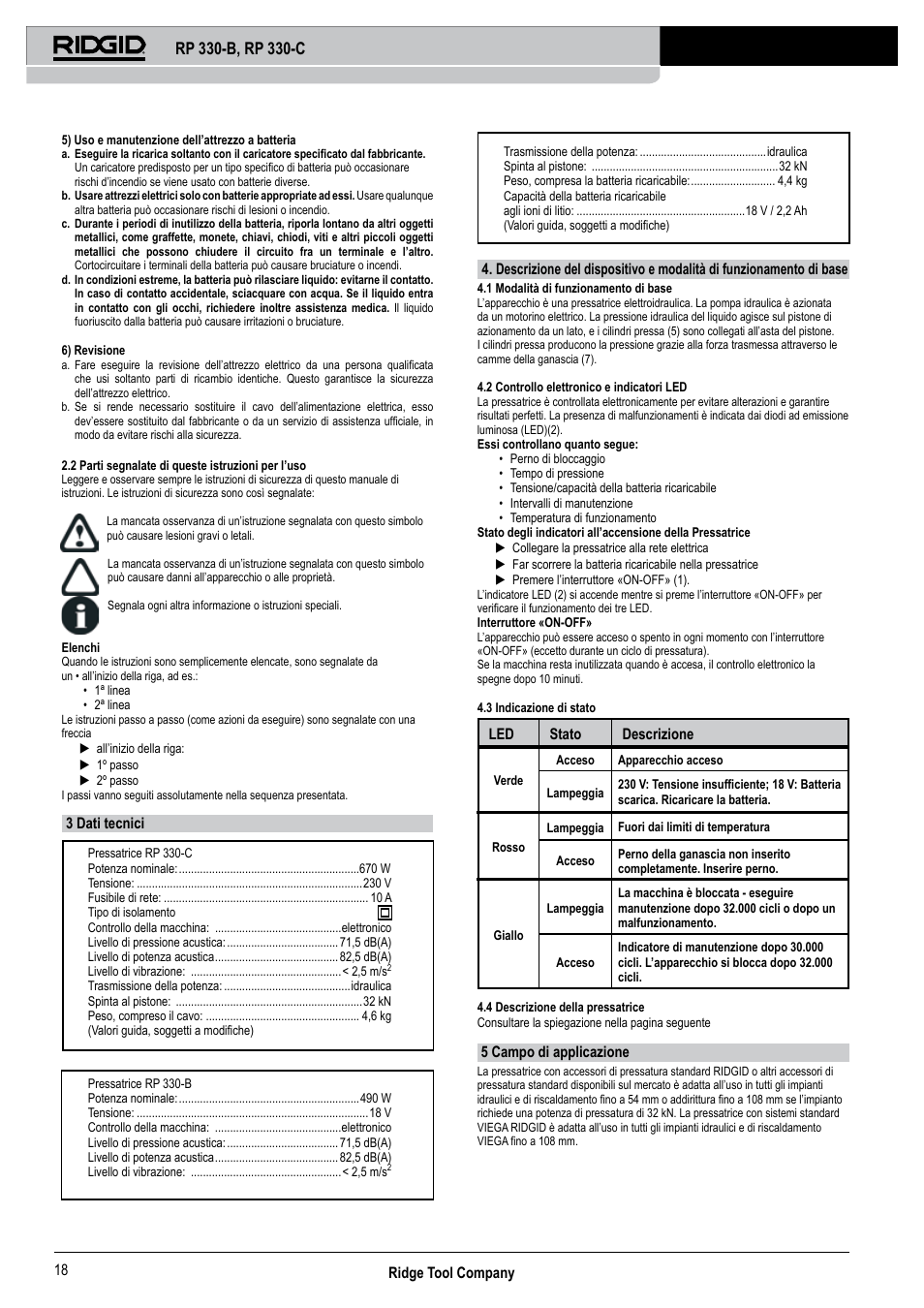 RIDGID RP 330-C User Manual | Page 19 / 82