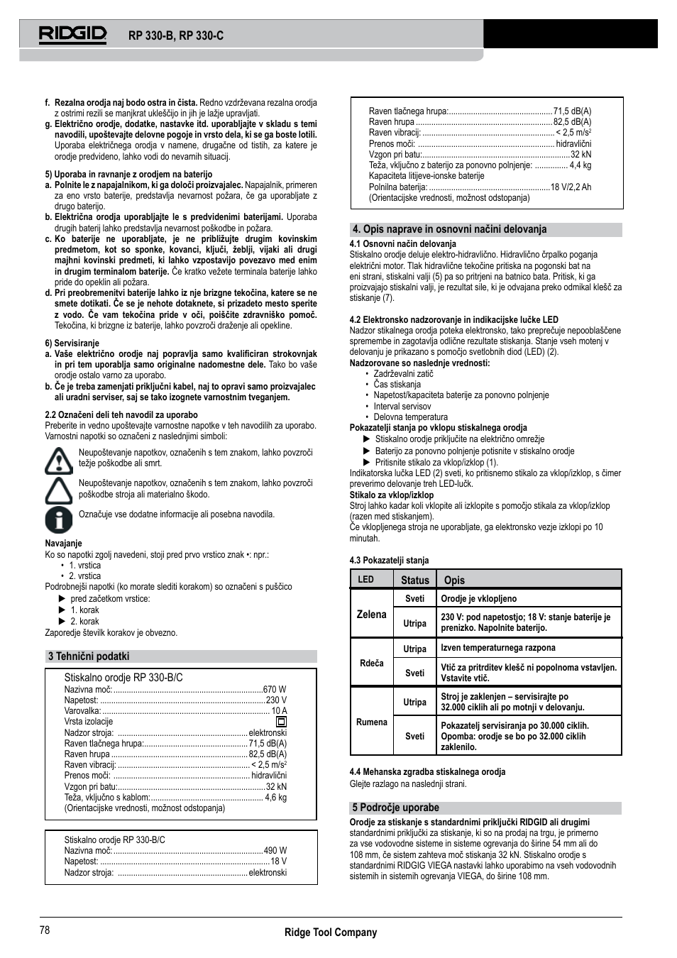 RIDGID RP 330-C User Manual | Page 79 / 82