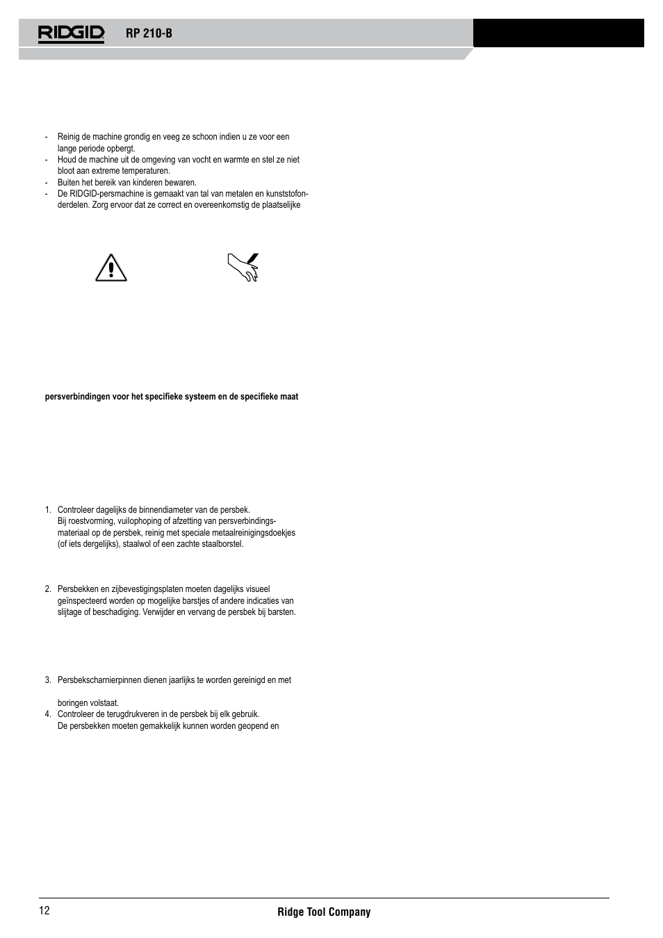 Rp 210-b | RIDGID RP 210-B User Manual | Page 14 / 59