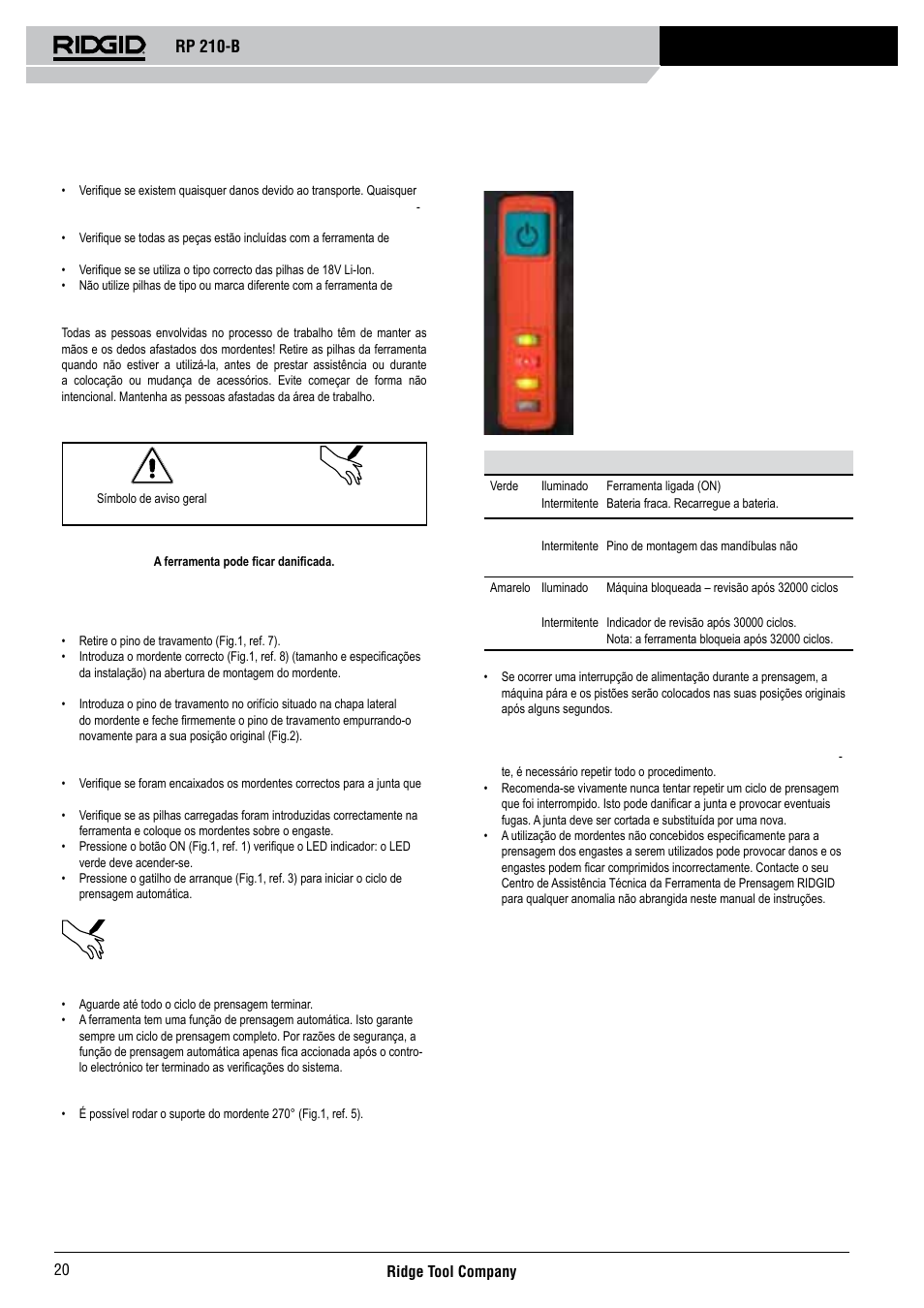 Rp 210-b | RIDGID RP 210-B User Manual | Page 22 / 59
